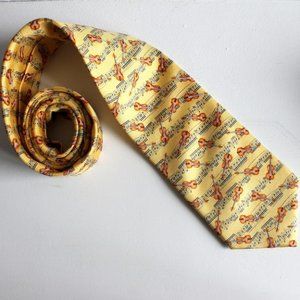 The Metropolitan Opera Yellow Violin Tie 100% Silk